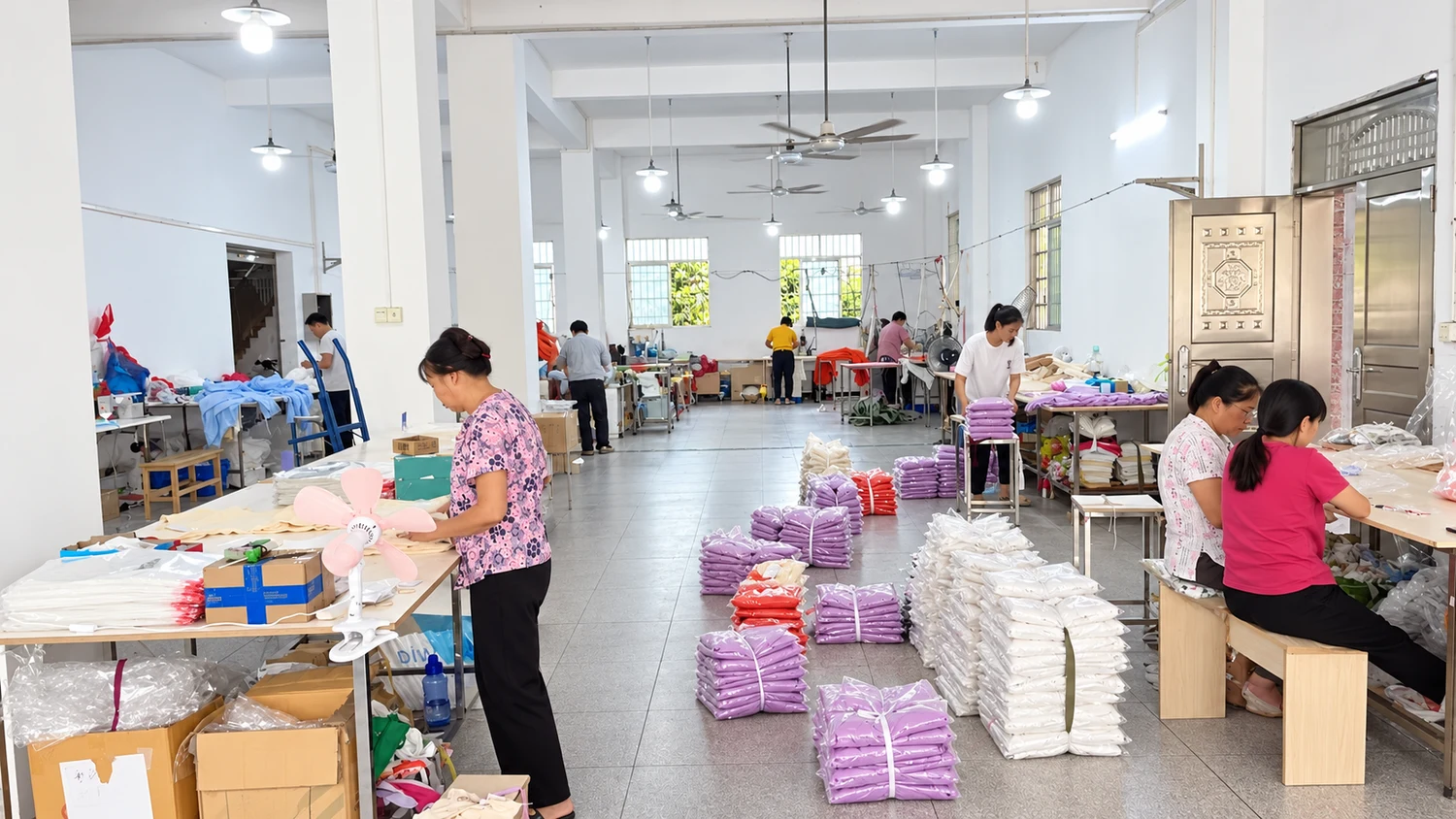 Garment finishing area