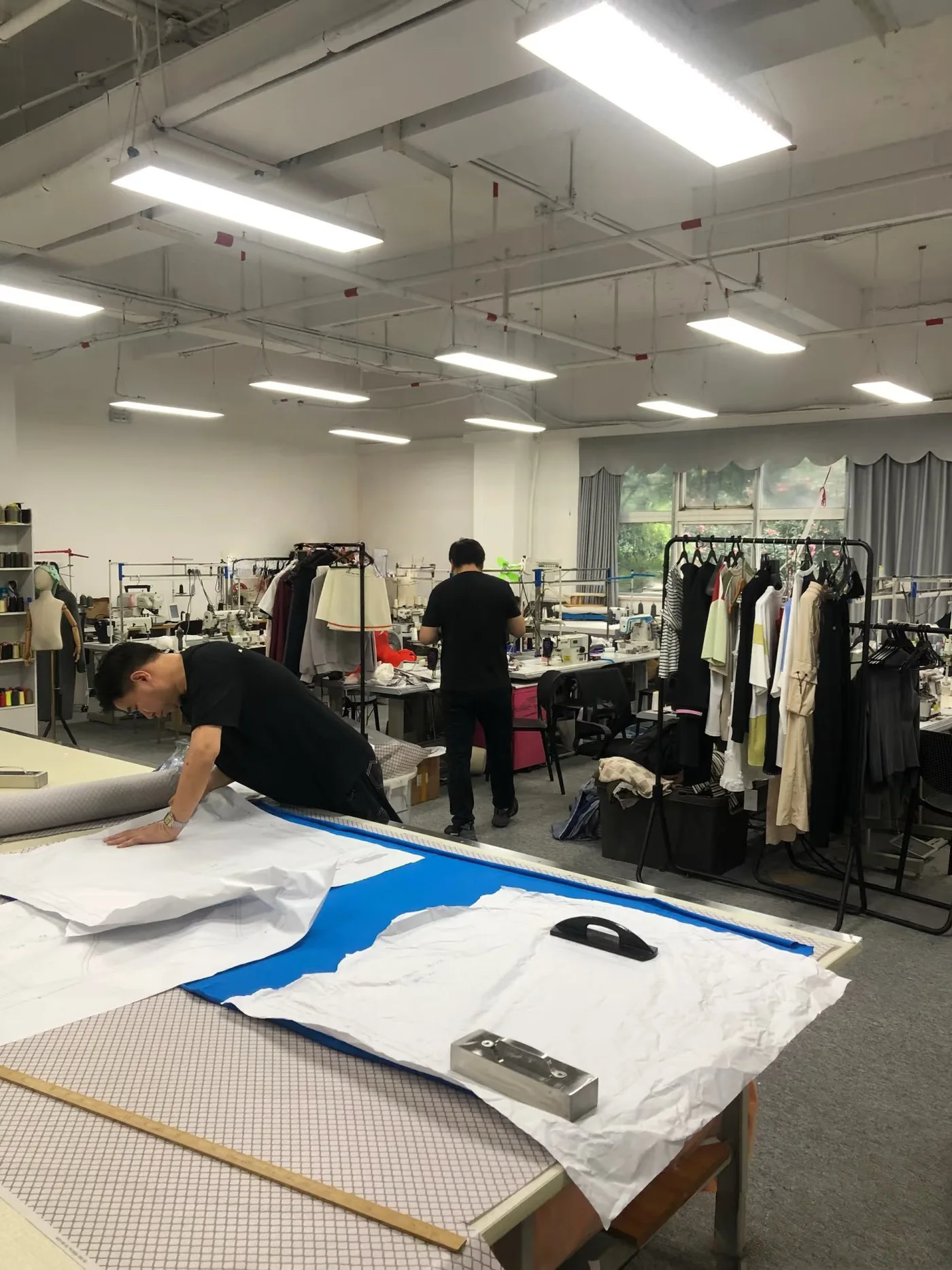 Pattern cutting and sample work inside the factory